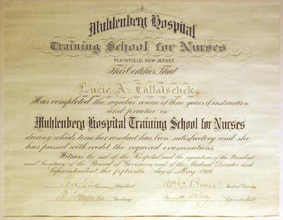 Muhlenberg Hospital Training School for Nurses