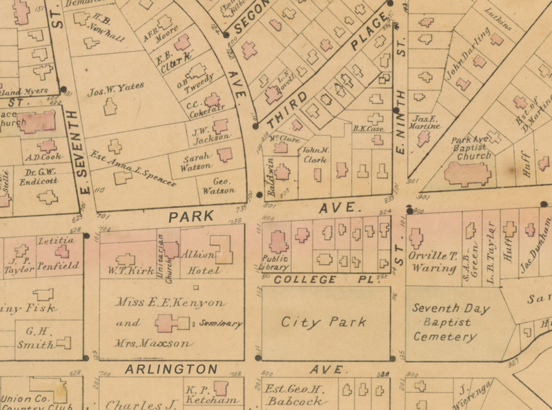 map of Plainfield dated 1894. links to large image