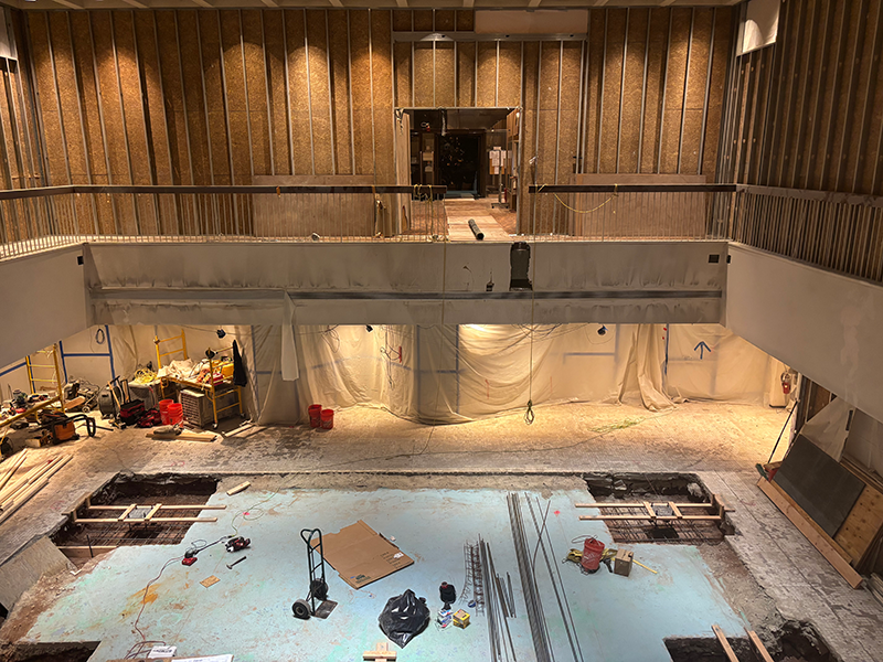 Lower level before concrete pumping. Lower level before concrete pumping.